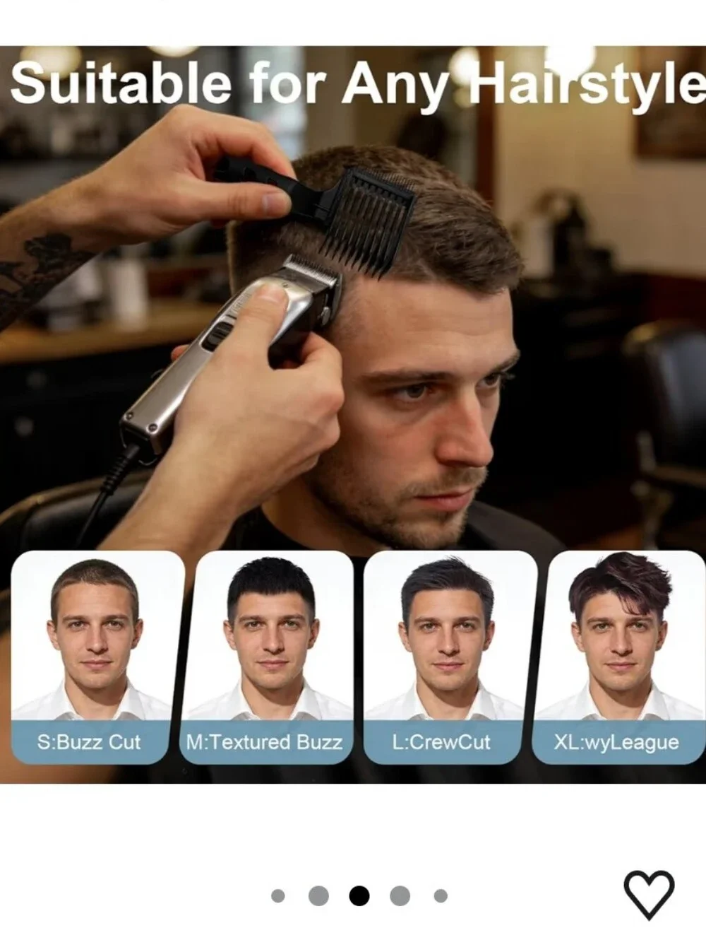 4-in-1 Detachable Blend Friend Fade Comb Set